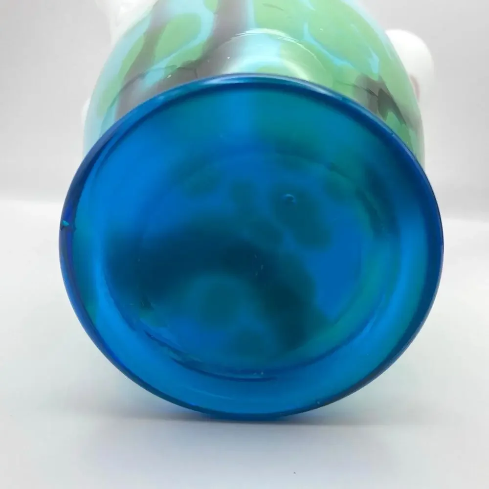 Hand Blown Art Glass Vase  9